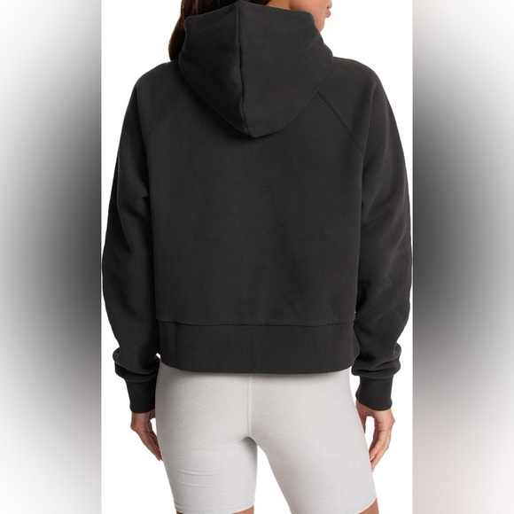 Vuori Restore Half Zip Hoodie Washed Black Long Sleeves Womens Size Small - Picture 2 of 11